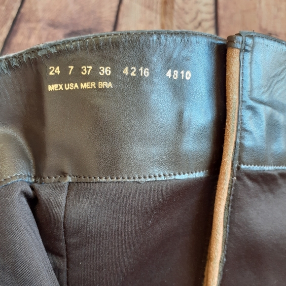 Women's Distressed Leather Mid Boots Size 7 - Picture 3 of 8